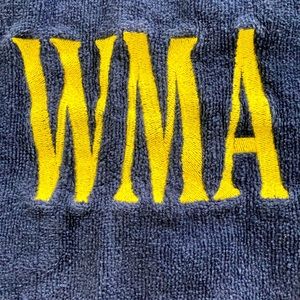 Monogrammed Towel | Embroidered Initials 'W' 'M' 'A' | Upcycled Project